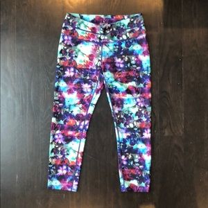 Athleta floral Capri leggings Small